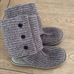 Gray Knit Ugg Boots